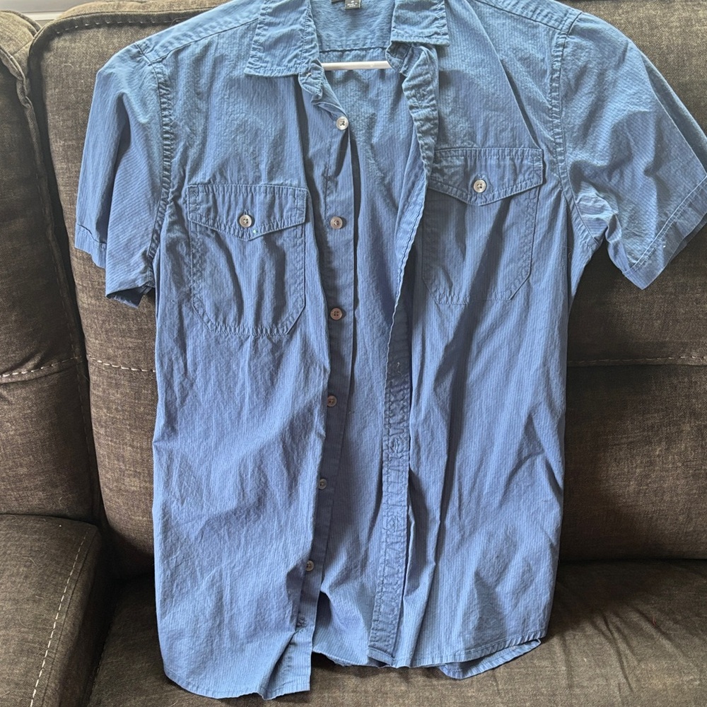 Apt. 9 Men's Casual Blue Button-Down Shirt